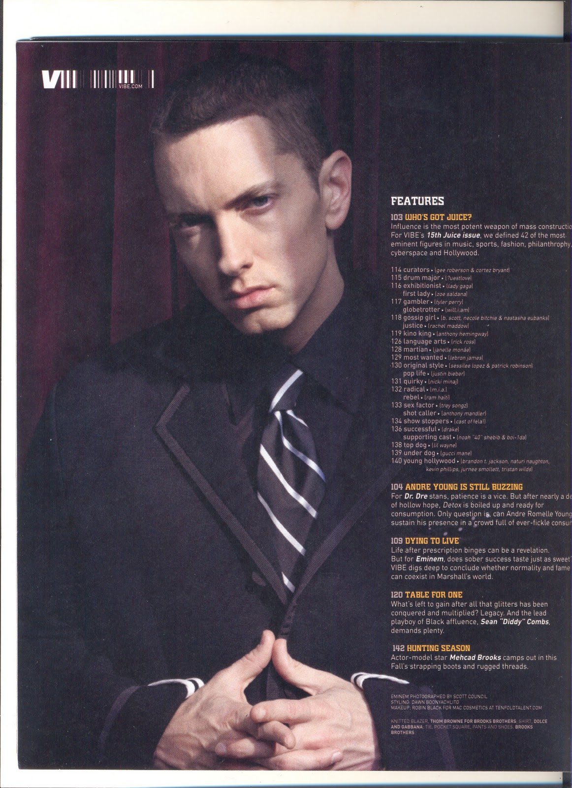 Image result for vibe magazine contents page
